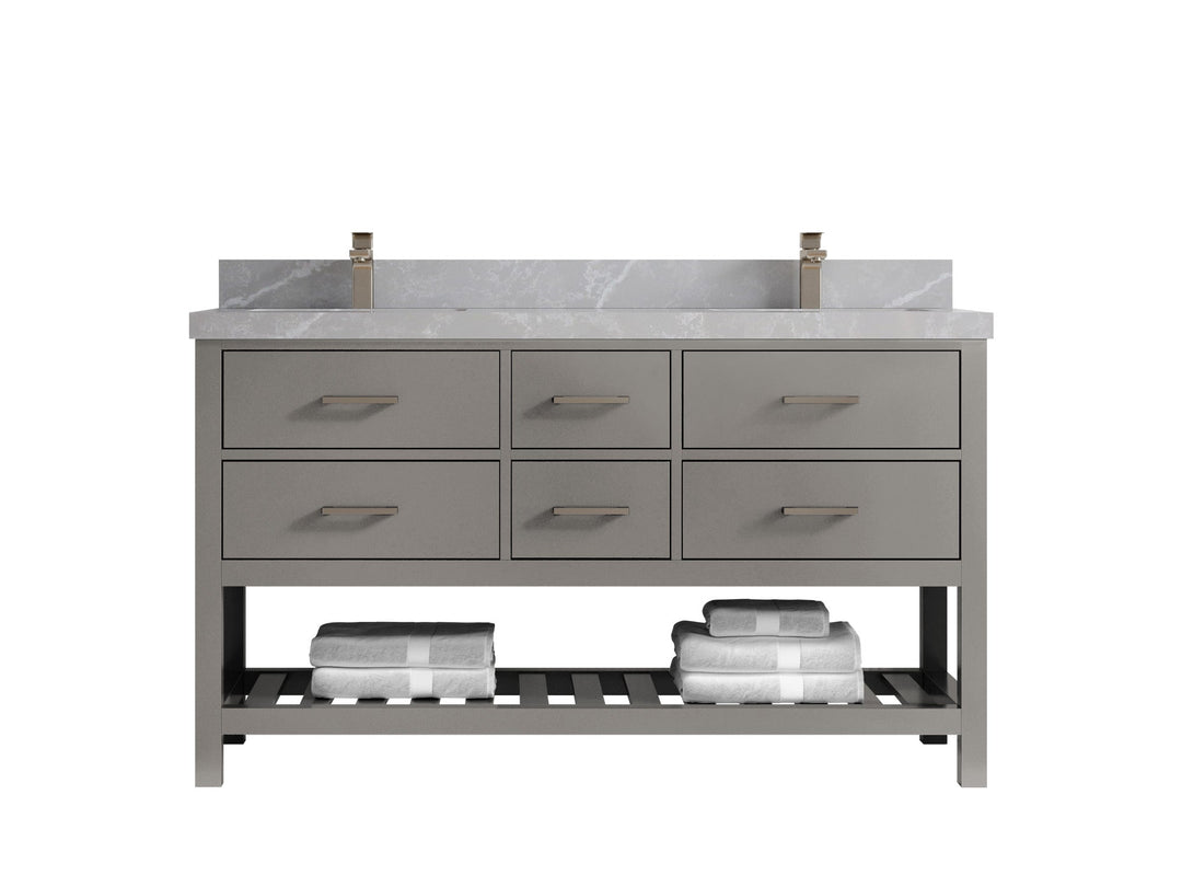 Parker 60 in. W x 22 in. D Double Sink Bathroom Vanity - Willow Bath and Vanity