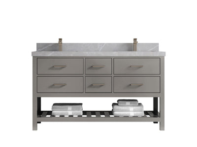 Parker 60 in. W x 22 in. D Double Sink Bathroom Vanity - Willow Bath and Vanity