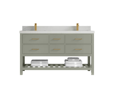 Parker 60 in. W x 22 in. D Double Sink Bathroom Vanity - Willow Bath and Vanity
