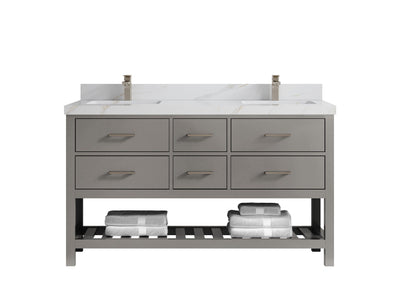 Parker 60 in. W x 22 in. D Double Sink Bathroom Vanity - Willow Bath and Vanity