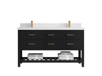 Parker 60 in. W x 22 in. D Double Sink Bathroom Vanity - Willow Bath and Vanity