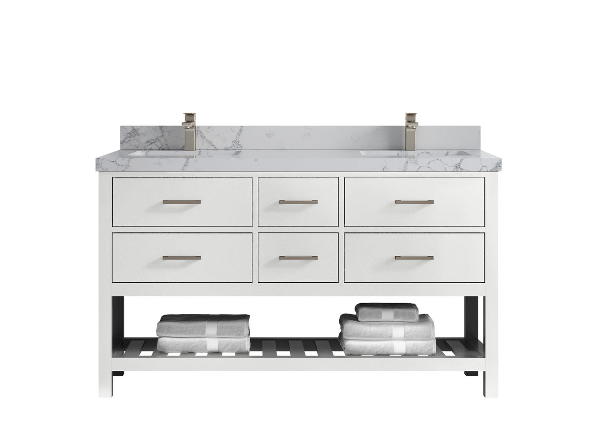 Parker 60 in. W x 22 in. D Double Sink Bathroom Vanity - Willow Bath and Vanity