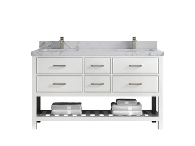 Parker 60 in. W x 22 in. D Double Sink Bathroom Vanity - Willow Bath and Vanity