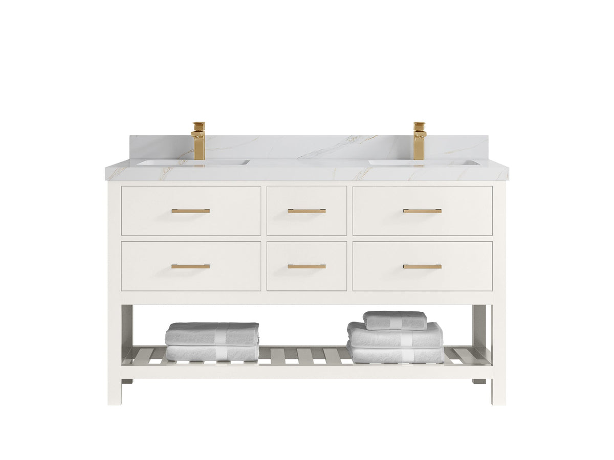 Parker 60 in. W x 22 in. D Double Sink Bathroom Vanity - Willow Bath and Vanity