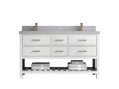 Parker 60 in. W x 22 in. D Double Sink Bathroom Vanity - Willow Bath and Vanity