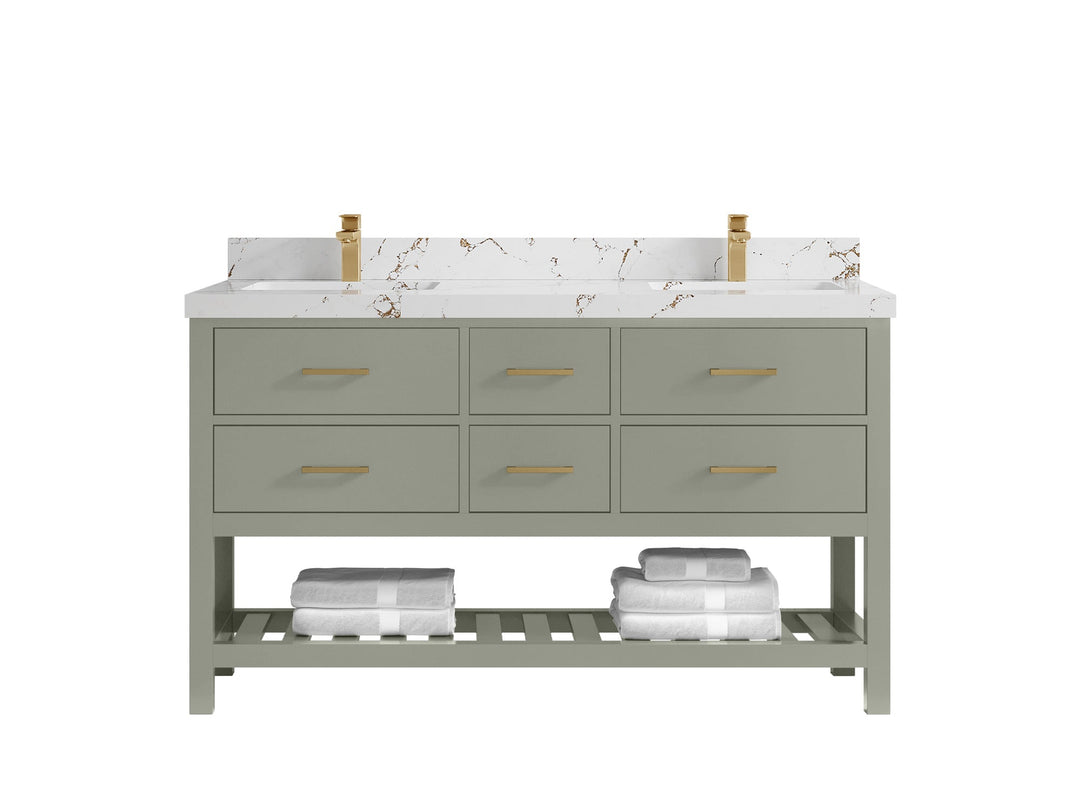 Parker 60 in. W x 22 in. D Double Sink Bathroom Vanity - Willow Bath and Vanity