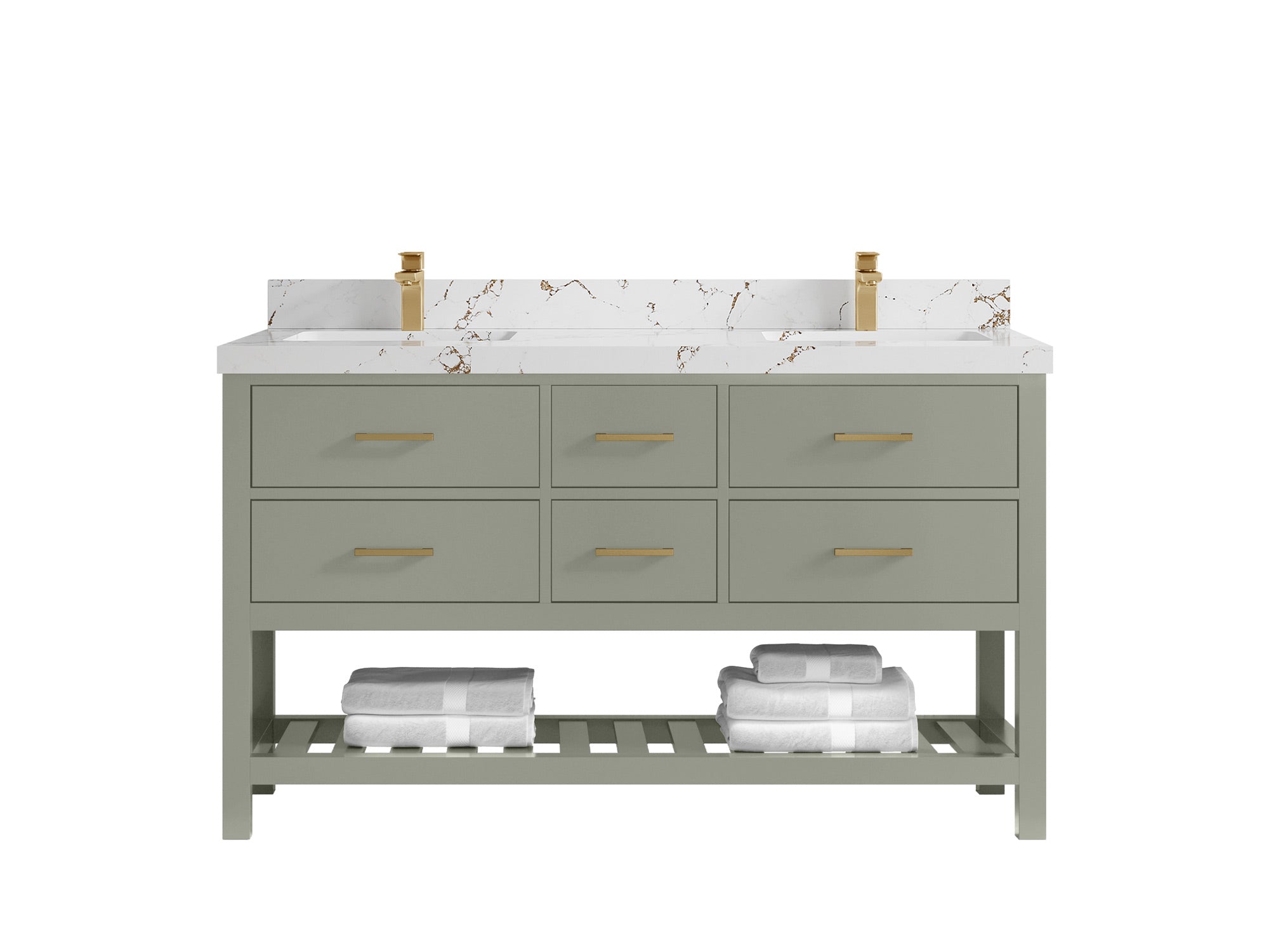 Parker 60 in. W x 22 in. D Double Sink Bathroom Vanity - Willow Bath and Vanity