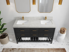 Parker 60 in. W x 22 in. D Double Sink Bathroom Vanity - photo 25