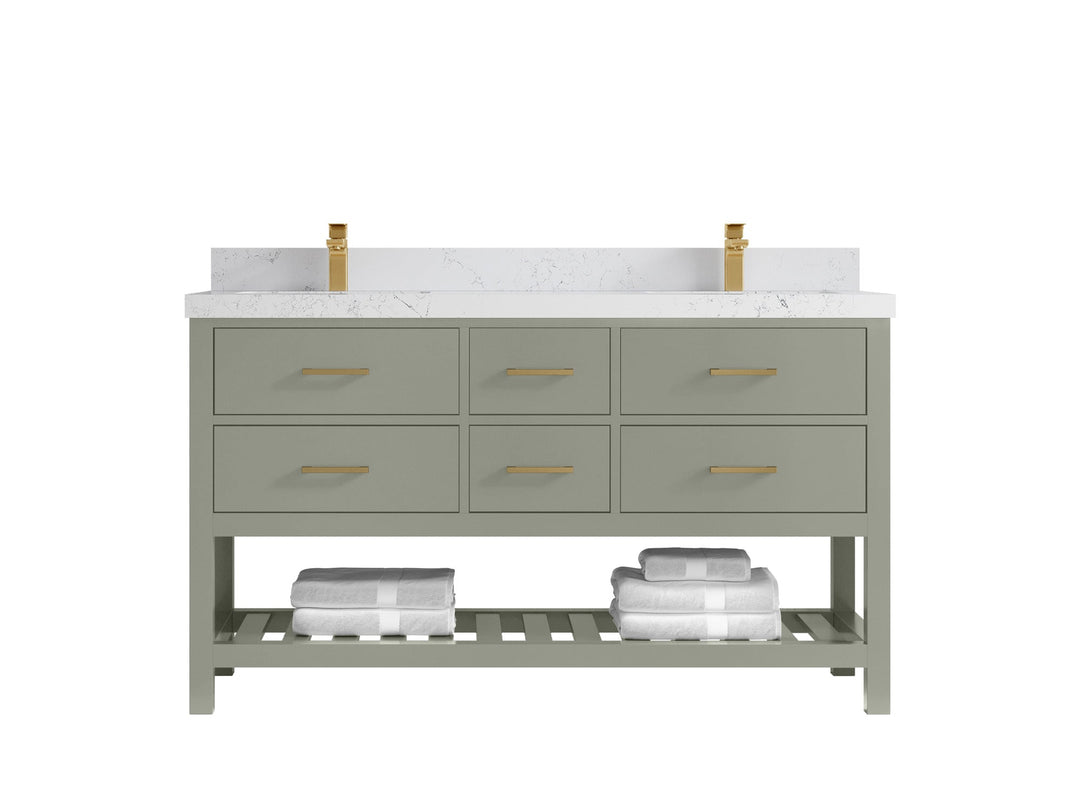 Parker 60 in. W x 22 in. D Double Sink Bathroom Vanity - Willow Bath and Vanity