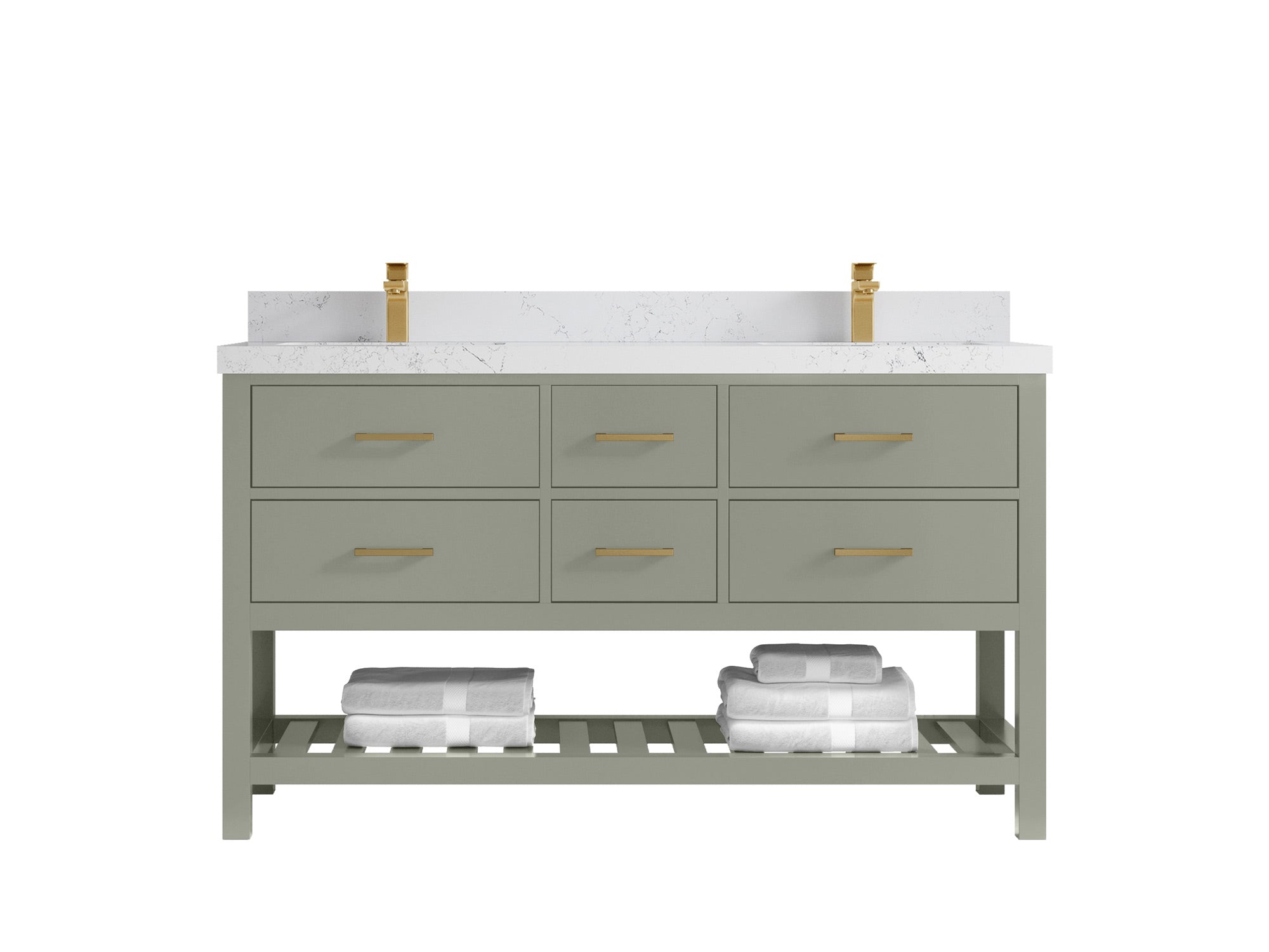 Parker 60 in. W x 22 in. D Double Sink Bathroom Vanity - Willow Bath and Vanity