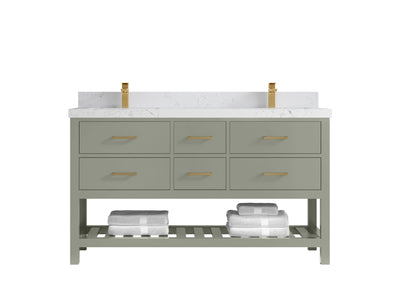 Parker 60 in. W x 22 in. D Double Sink Bathroom Vanity - Willow Bath and Vanity