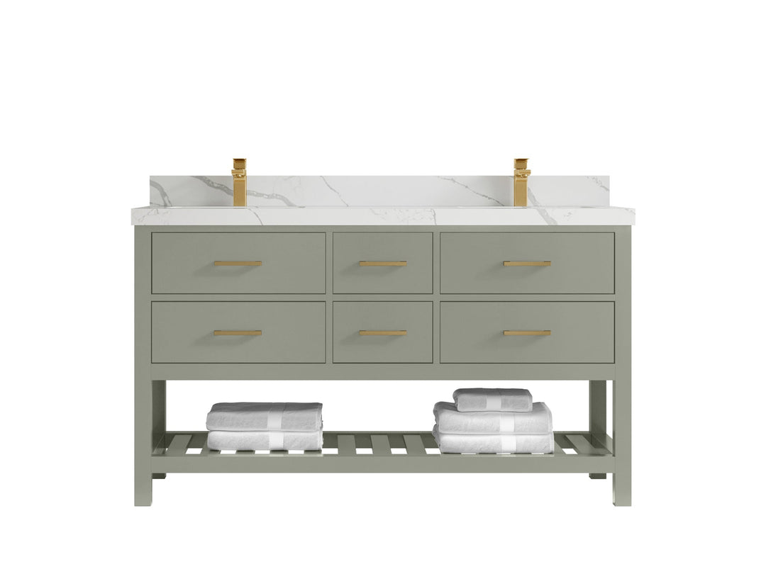 Parker 60 in. W x 22 in. D Double Sink Bathroom Vanity - Willow Bath and Vanity