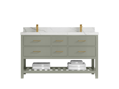 Parker 60 in. W x 22 in. D Double Sink Bathroom Vanity - Willow Bath and Vanity