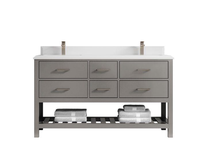 Parker 60 in. W x 22 in. D Double Sink Bathroom Vanity - photo 49