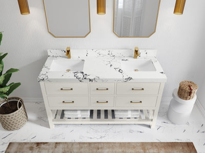 Parker 60 in. W x 22 in. D Double Sink Bathroom Vanity - Willow Bath and Vanity
