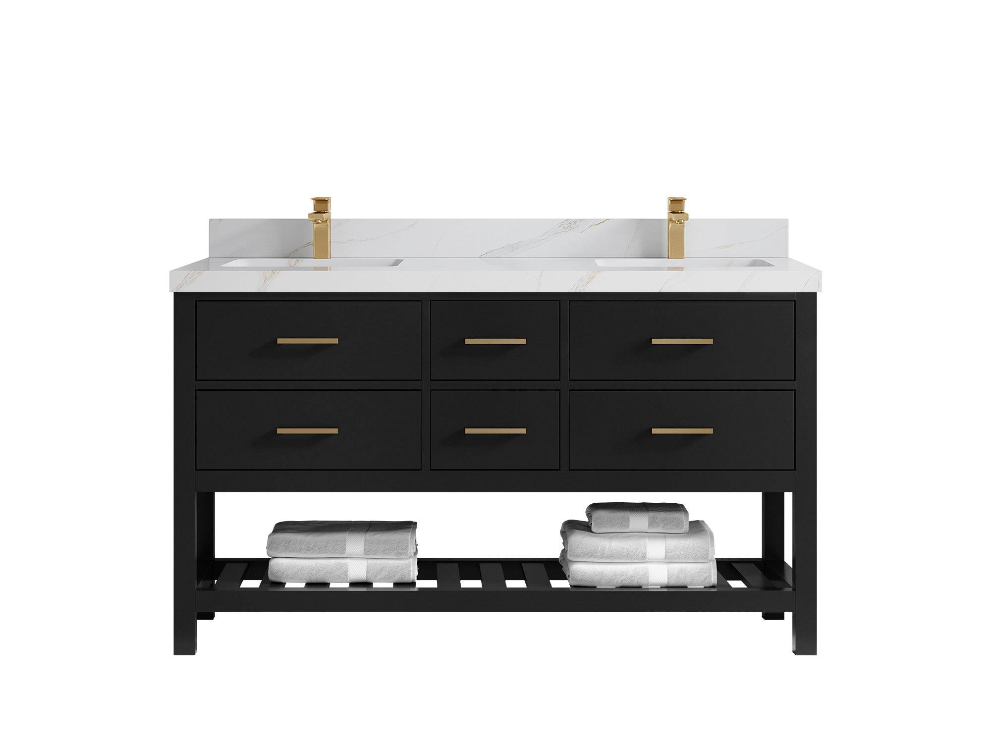 Parker 60 in. W x 22 in. D Double Sink Bathroom Vanity - Willow Bath and Vanity