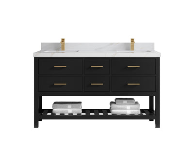 Parker 60 in. W x 22 in. D Double Sink Bathroom Vanity - Willow Bath and Vanity