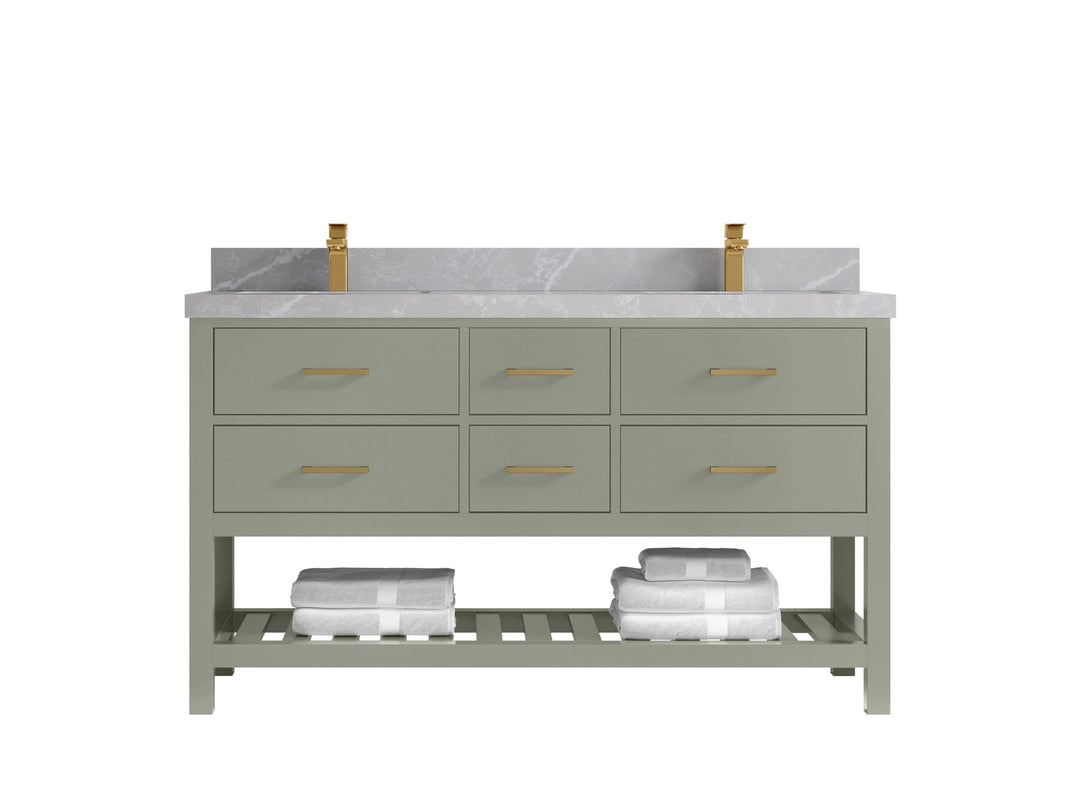 Parker 60 in. W x 22 in. D Double Sink Bathroom Vanity - Willow Bath and Vanity