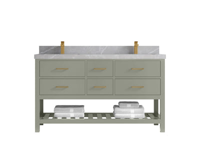 Parker 60 in. W x 22 in. D Double Sink Bathroom Vanity - Willow Bath and Vanity