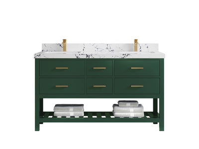 Parker 60 in. W x 22 in. D Double Sink Bathroom Vanity - Willow Bath and Vanity