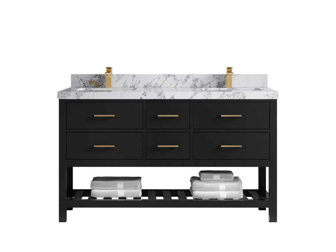 Parker 60 in. W x 22 in. D Double Sink Bathroom Vanity - Willow Bath and Vanity