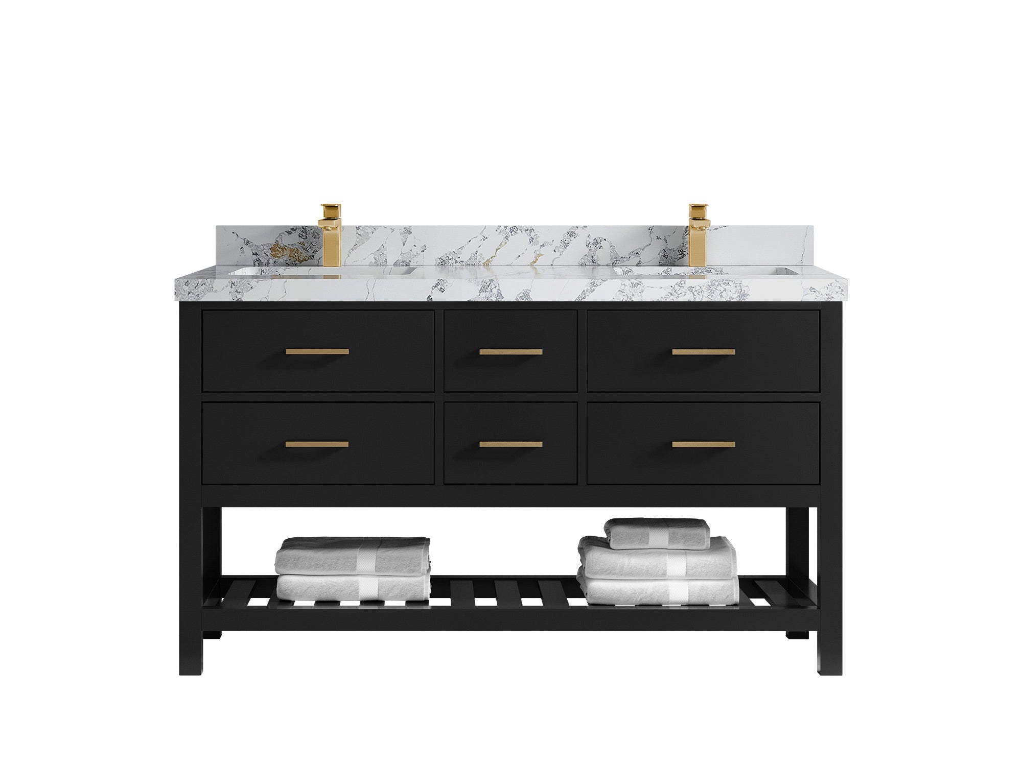 Parker 60 in. W x 22 in. D Double Sink Bathroom Vanity - Willow Bath and Vanity