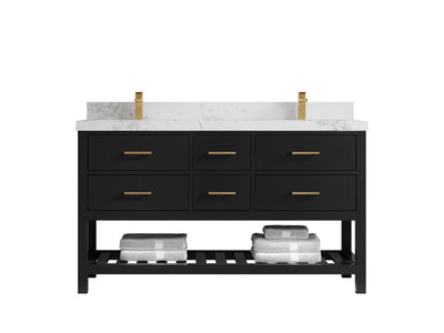 Parker 60 in. W x 22 in. D Double Sink Bathroom Vanity - Willow Bath and Vanity