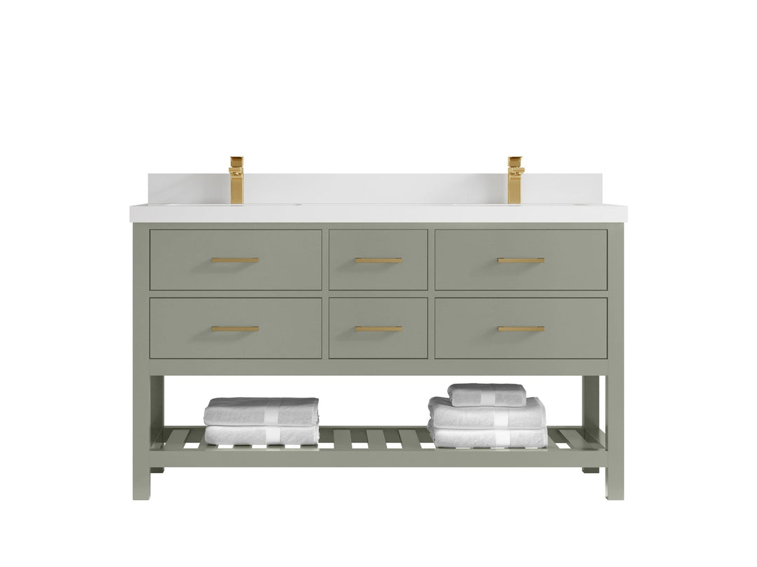 Parker 60 in. W x 22 in. D Double Sink Bathroom Vanity - Willow Bath and Vanity