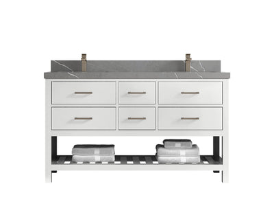 Parker 60 in. W x 22 in. D Double Sink Bathroom Vanity - Willow Bath and Vanity