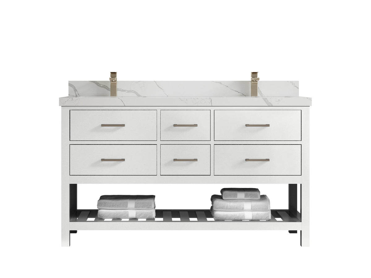 Parker 60 in. W x 22 in. D Double Sink Bathroom Vanity - Willow Bath and Vanity