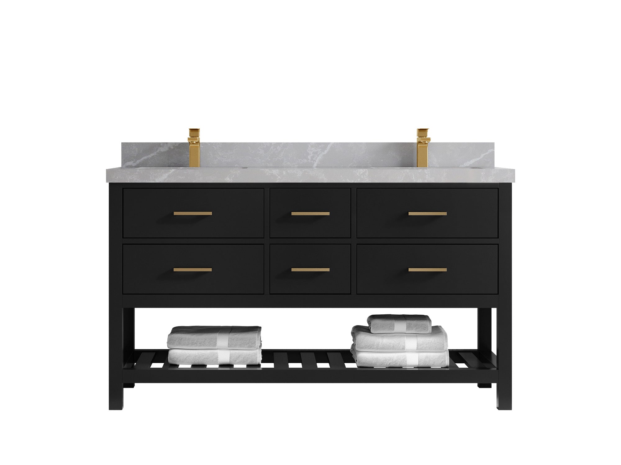 Parker 60 in. W x 22 in. D Double Sink Bathroom Vanity - Willow Bath and Vanity