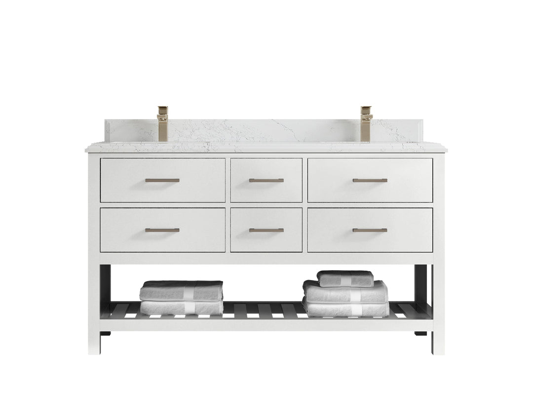 Parker 60 in. W x 22 in. D Double Sink Bathroom Vanity - Willow Bath and Vanity