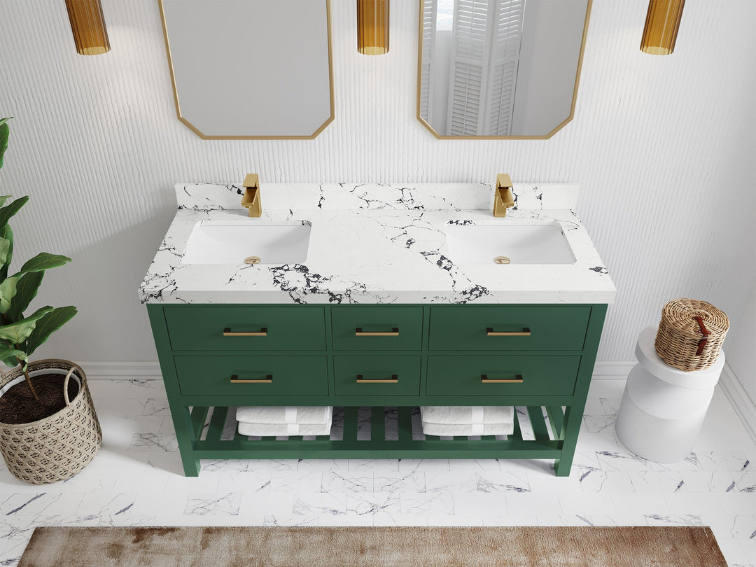 Parker 60 in. W x 22 in. D Double Sink Bathroom Vanity - Willow Bath and Vanity