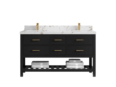 Parker 60 in. W x 22 in. D Double Sink Bathroom Vanity - Willow Bath and Vanity