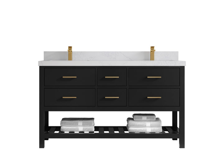 Parker 60 in. W x 22 in. D Double Sink Bathroom Vanity - photo 1
