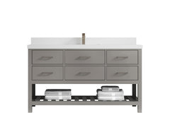 Parker 60 in. W x 22 in. D Single Sink Bathroom Vanity - photo 34
