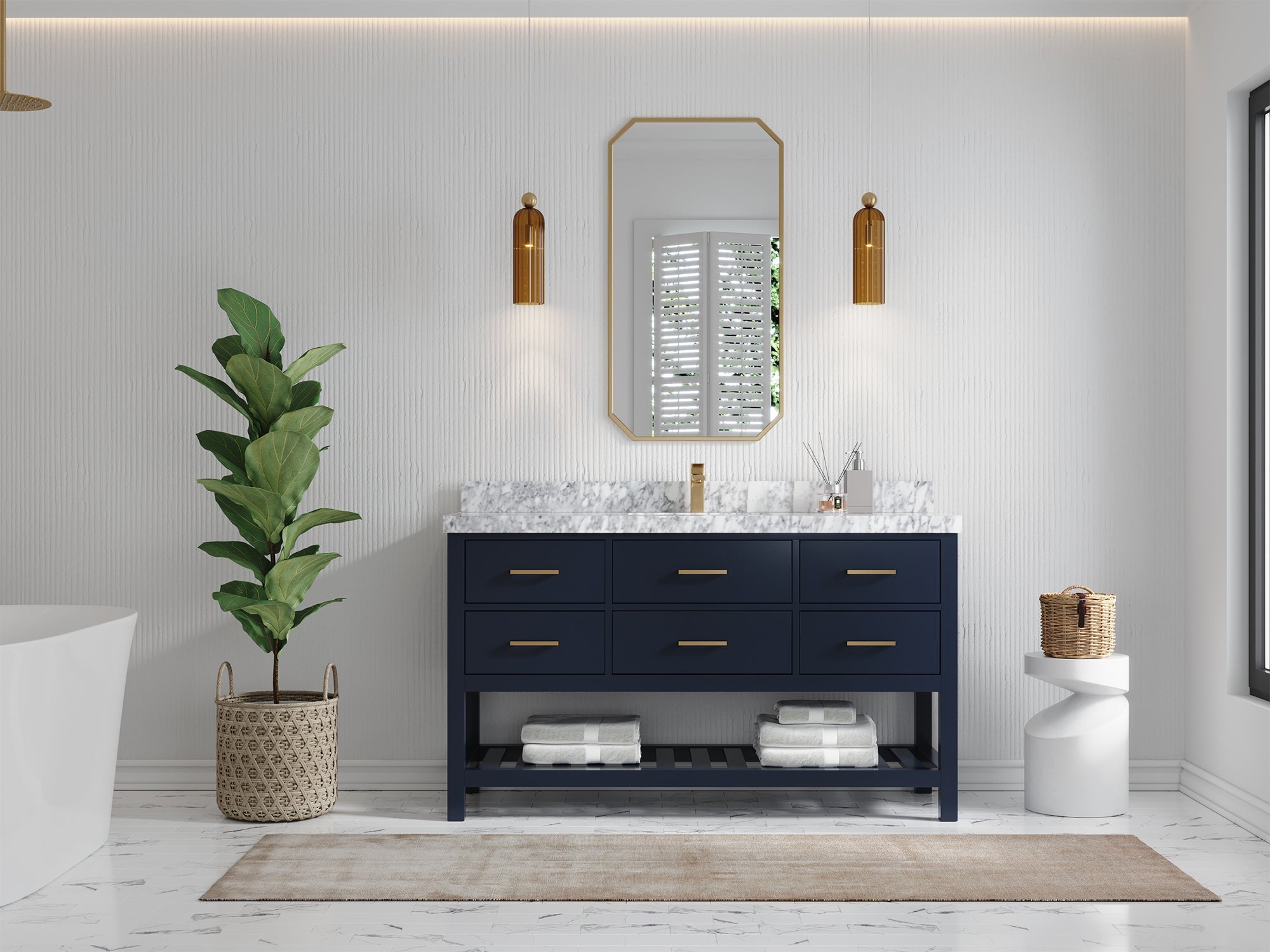 Parker 60 in. W x 22 in. D Single Sink Bathroom Vanity - Willow Bath and Vanity