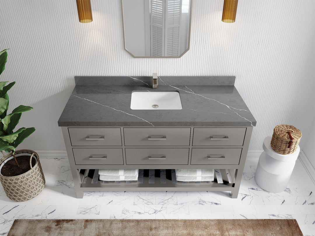 Parker 60 in. W x 22 in. D Single Sink Bathroom Vanity - Willow Bath and Vanity