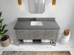 Parker 60 in. W x 22 in. D Single Sink Bathroom Vanity - photo 25