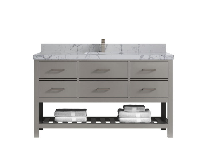 Parker 60 in. W x 22 in. D Single Sink Bathroom Vanity - photo 32