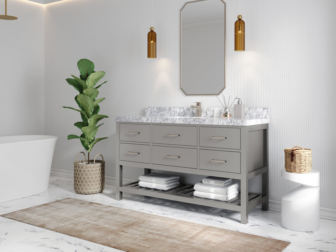 Parker 60 in. W x 22 in. D Single Sink Bathroom Vanity - Willow Bath and Vanity