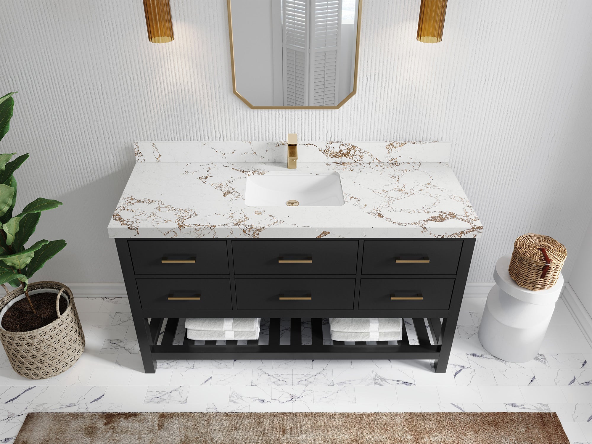 Parker 60 in. W x 22 in. D Single Sink Bathroom Vanity - Willow Bath and Vanity