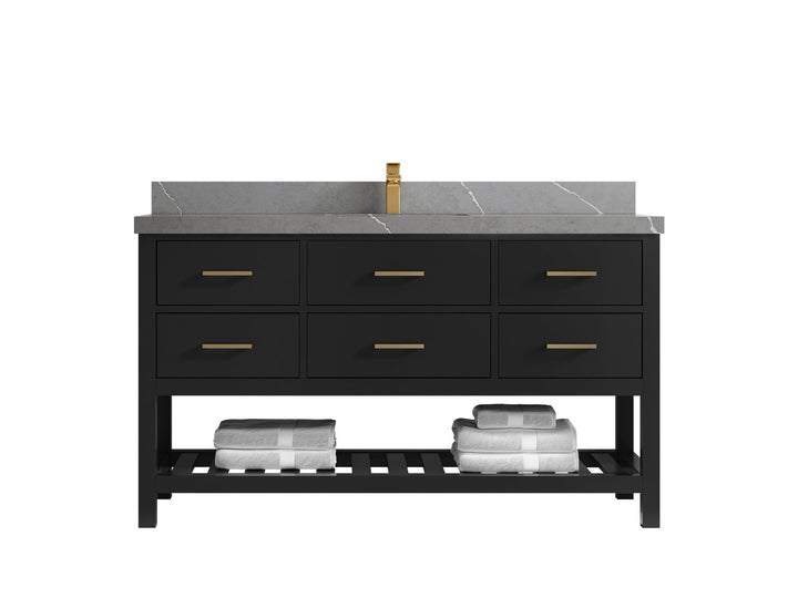 Parker 60 in. W x 22 in. D Single Sink Bathroom Vanity - photo 32