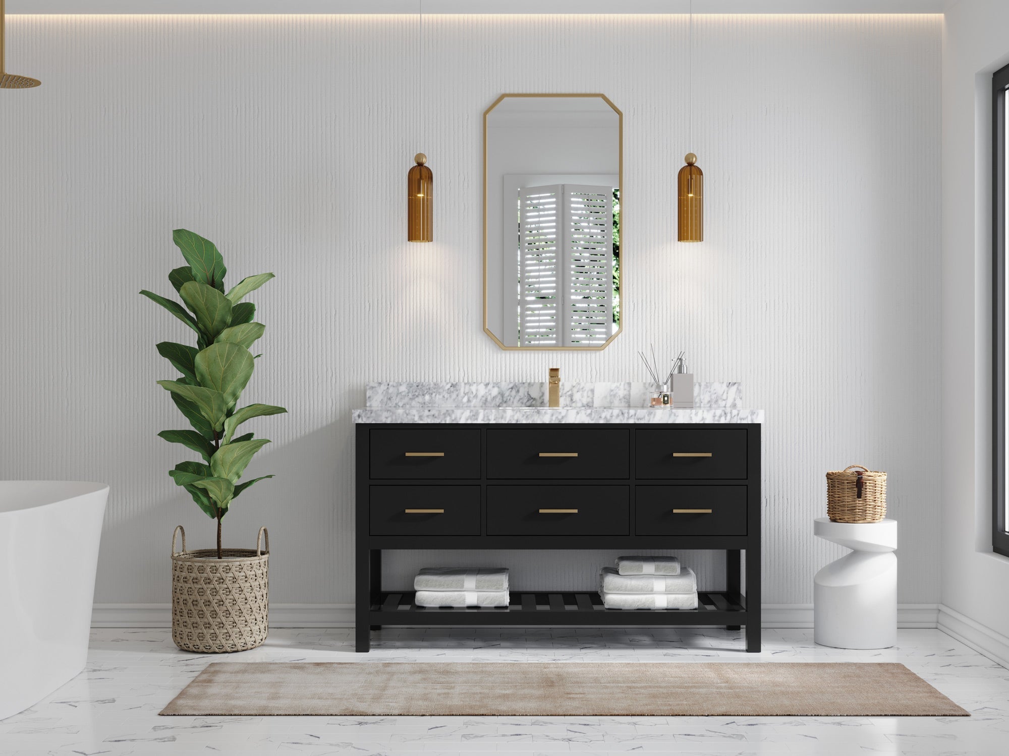 Parker 60 in. W x 22 in. D Single Sink Bathroom Vanity - Willow Bath and Vanity