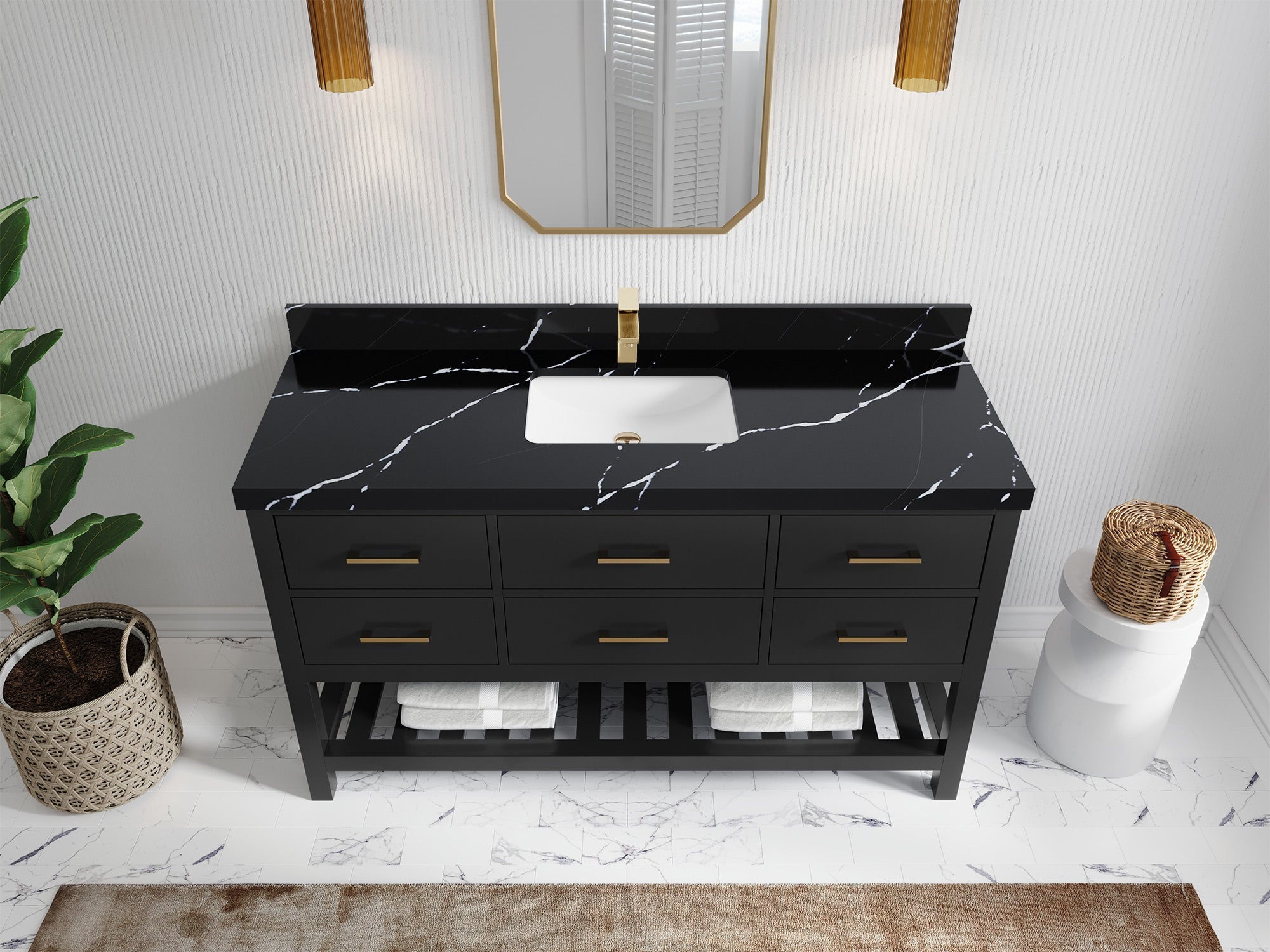Parker 60 in. W x 22 in. D Single Sink Bathroom Vanity - Willow Bath and Vanity