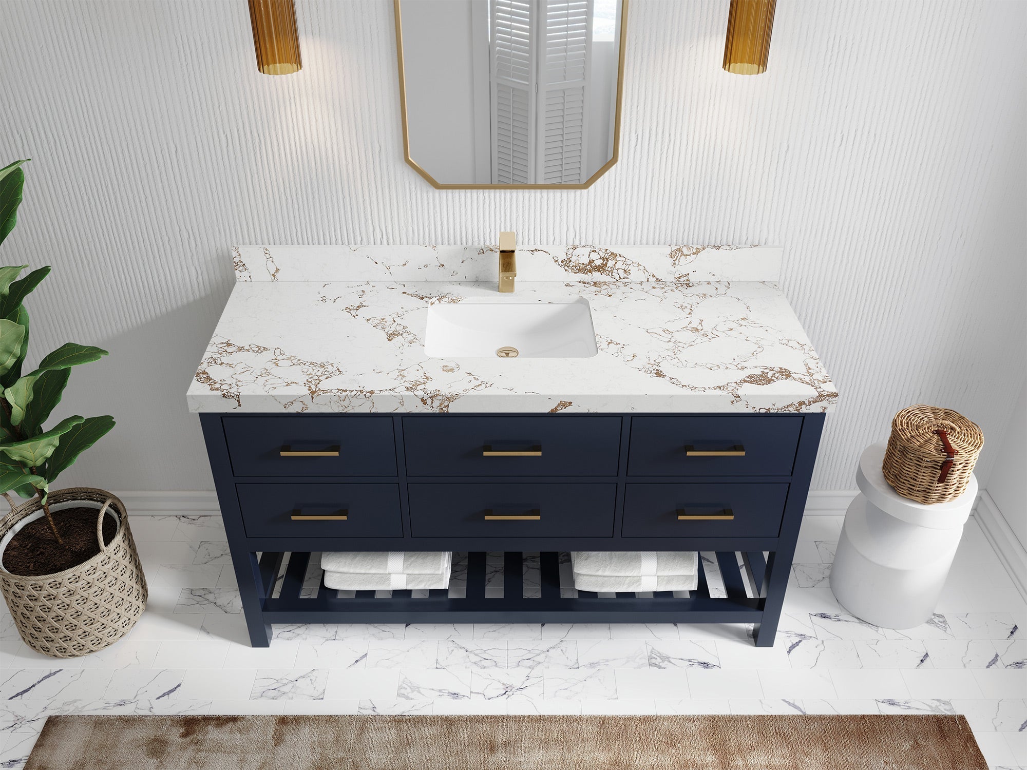 Parker 60 in. W x 22 in. D Single Sink Bathroom Vanity - Willow Bath and Vanity