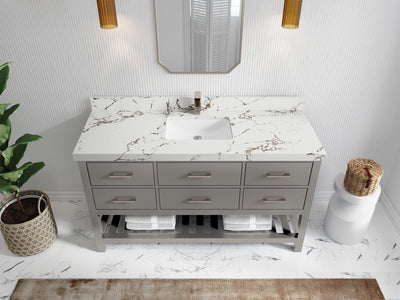 Parker 60 in. W x 22 in. D Single Sink Bathroom Vanity - Willow Bath and Vanity