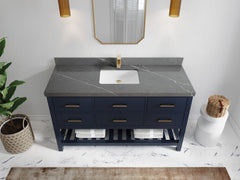 Parker 60 in. W x 22 in. D Single Sink Bathroom Vanity - photo 25