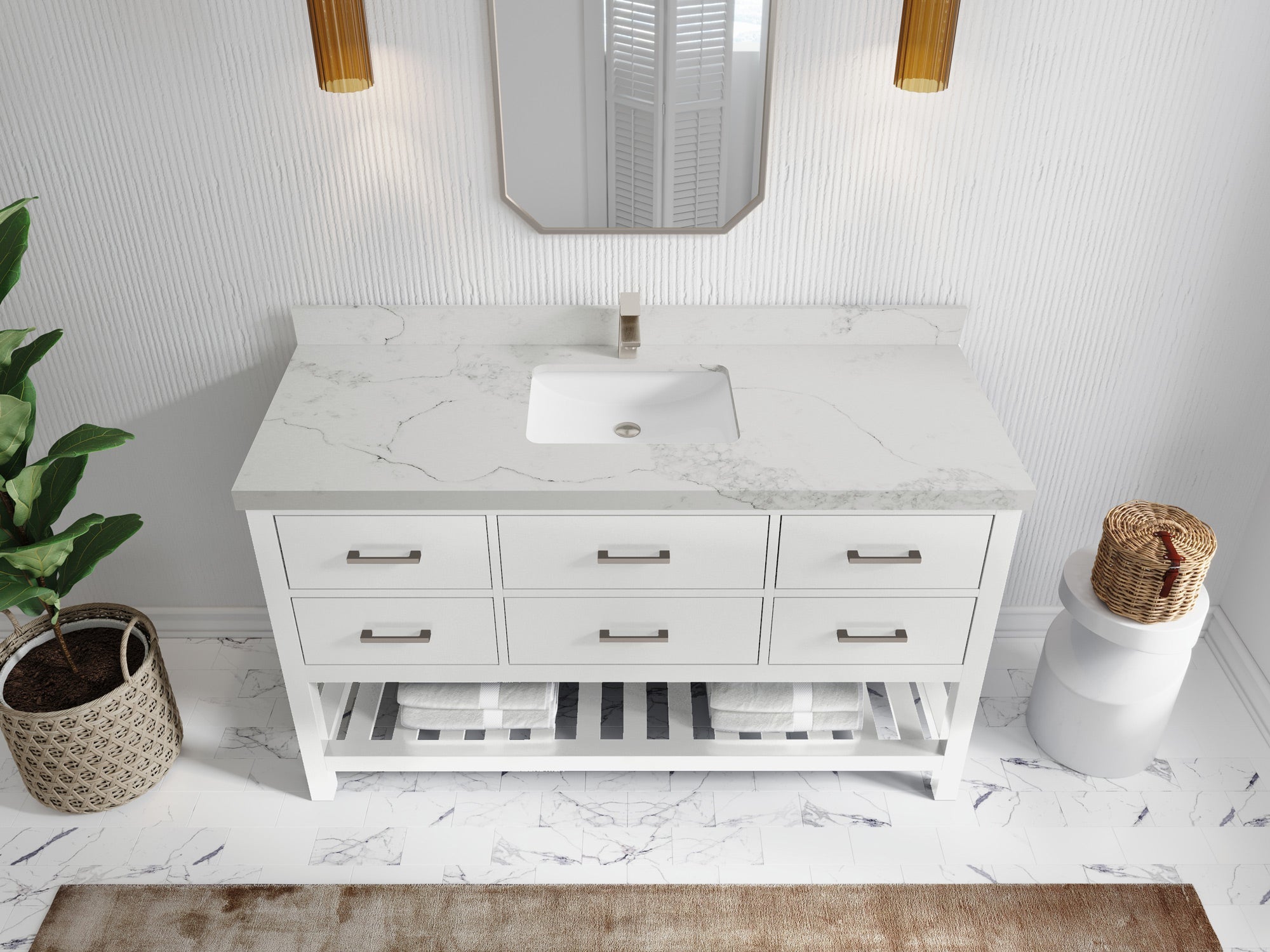 Parker 60 in. W x 22 in. D Single Sink Bathroom Vanity - Willow Bath and Vanity