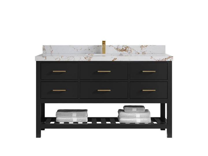 Parker 60 in. W x 22 in. D Single Sink Bathroom Vanity - photo 36
